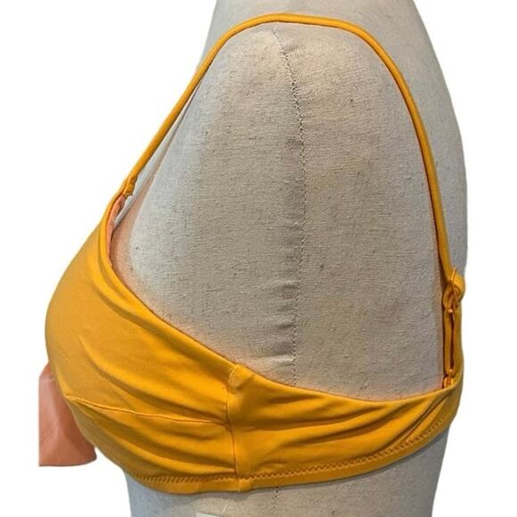 Women’s aerie bikini top Tie accent. Vibrant, orange size  L  new tag. - Picture 3 of 13